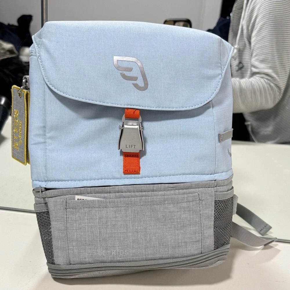 Jetkids by Stokke Crew Backpack Light Blue & Gray Travel Backpack - Picture 7 of 16